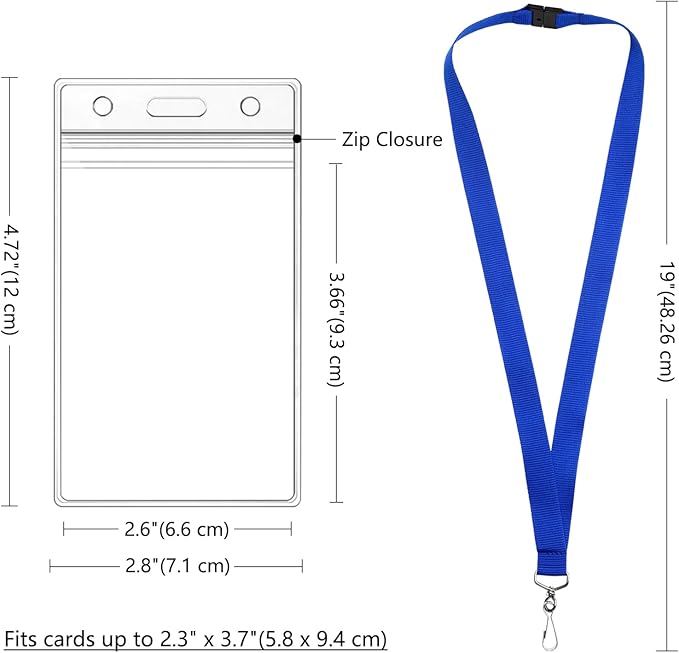 12-Pack Blue Breakaway Lanyards - Image 3