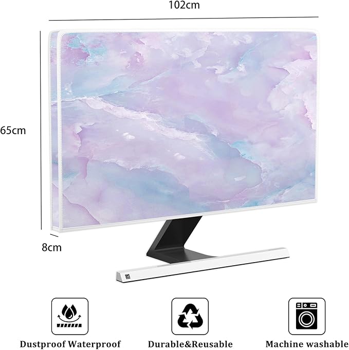 Baocicco Violet Marble Waterproof 40, 42，43 Inch TV Dust Cover Anti-Static - Image 2