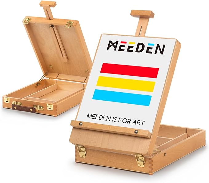 MEEDEN Tabletop Art Sketchbox Easel : Solid Beechwood Table Easels by MEEDEN