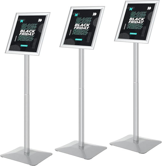 Golemas Sign Stand for Display, 11lbs Integrated Rod Heavy Duty Pedestal Floor by Golemas
