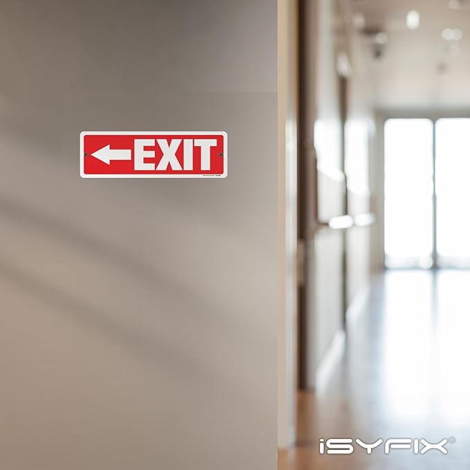 iSYFIX Exit Signs 2 Pack 12x4 Inch - Image 4