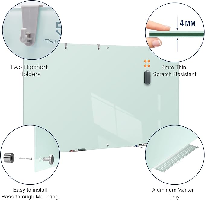 TSJ OFFICE Glass Dry-Erase Board - Image 3