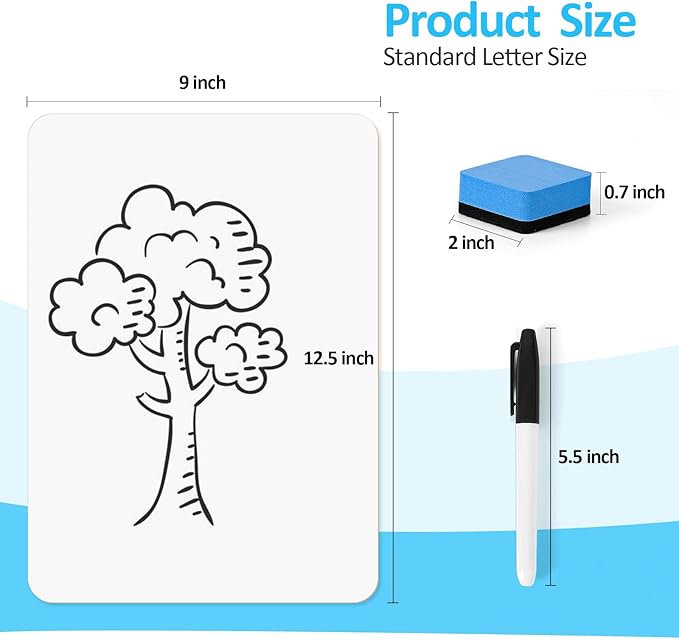 Dry Erase LapBoards, PANDRI 16 Pack Double Sided 12.5 x 9 Inch Whiteboards - Image 2