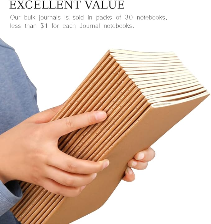 30 Pack A5 Blank Journal Notebook - Image 5