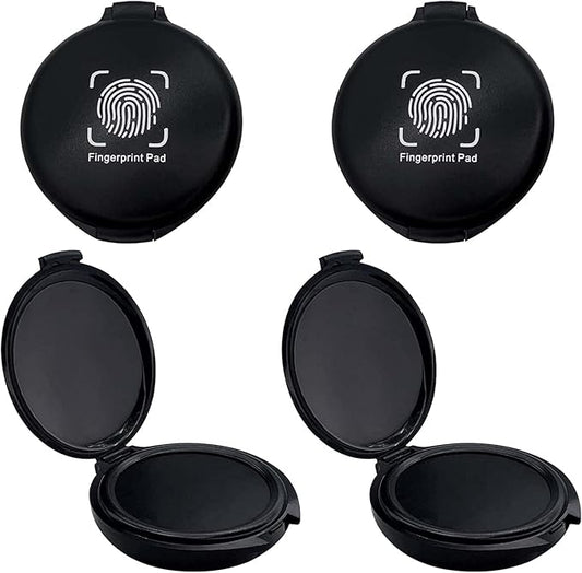 Fingerprint Ink Pad 2 Pack Black Thumbprint Ink Pad by Keepsweat
