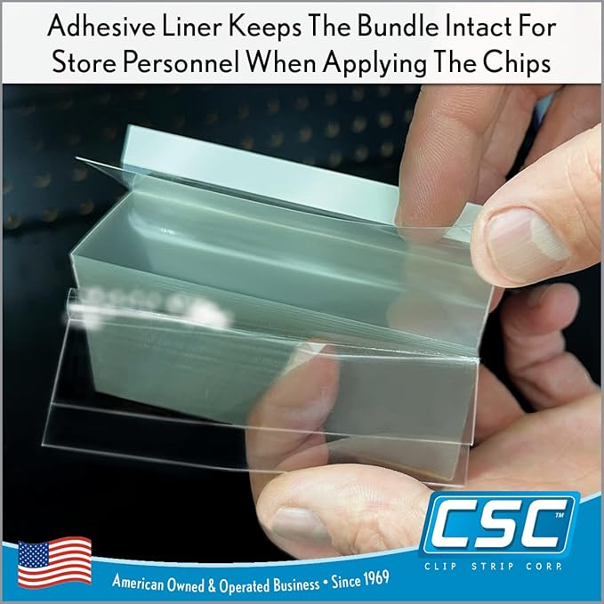 Price Data Channel Label Holder Chips, 2.5" L x 1.25" H, 10 Mil Thick, Gondola - Image 4