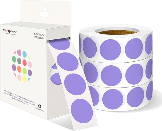 PARLAIM 3/4 Inch Roll Color Coding Labels, 4000 per/4 Rolls Round Adhesive by PARLAIM