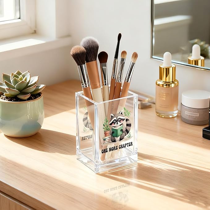 QYUVK One More Chapter Acrylic Pencil Holder Cup, Book Lover Gifts - Image 5