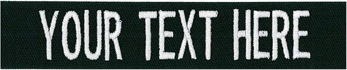 Custom Uniform Name Tapes Solid Colors. Hunter Green Fabric, 4 Inch Hook by NORTHERNSAFARI