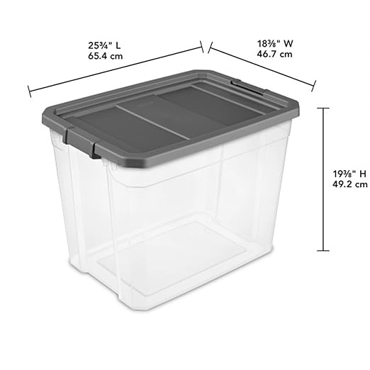 Sterilite 4-Pack Modular Stacker Box, Durable Clear Plastic Storage Bins - Image 2