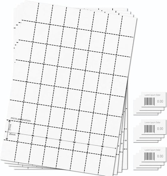 OfficeGear Shelf Edge Barcode Price Ticket Labels 64-up 37x26mm Custom by OfficeGear
