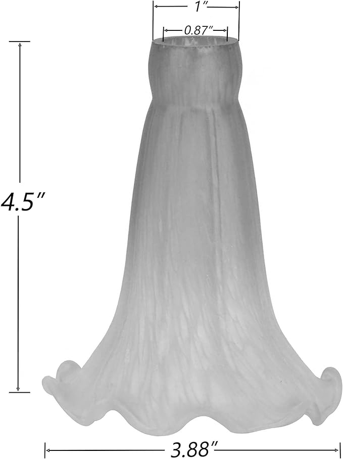 Bieye LS102S Lily Flower Blown Glass Lampshade - Image 4