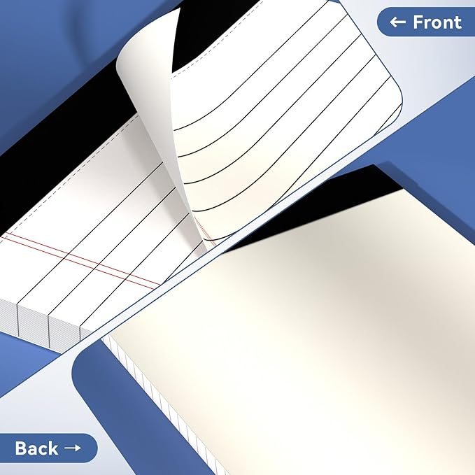 Nichela 5" x 8" Note Pads 48 Pack of Legal Pads 30 Sheets Notepad College Ruled - Image 5
