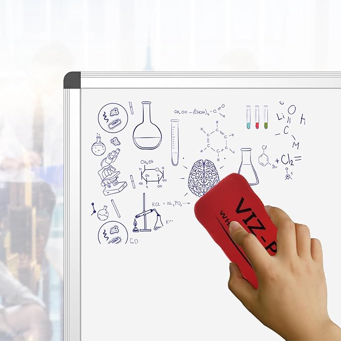 VIZ-PRO Dry Erase Board/Non-Magnetic Whiteboard, 48 x 36 Inches, Wall Mounted - Image 4