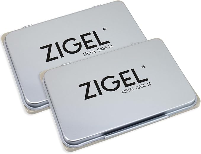 2 Pack Metal Case Stamp Pad Medium Size, Dry - Image 2