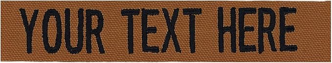 Custom Uniform Name Tapes Solid Colors. Rusty Brown Fabric, 5 Inch Sew on by NORTHERNSAFARI