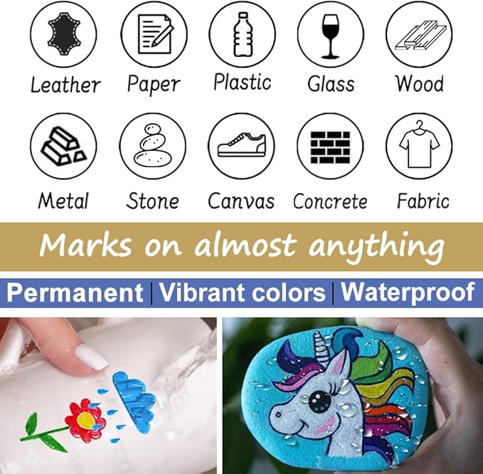 Overseas Black Paint Marker Pens - Image 6