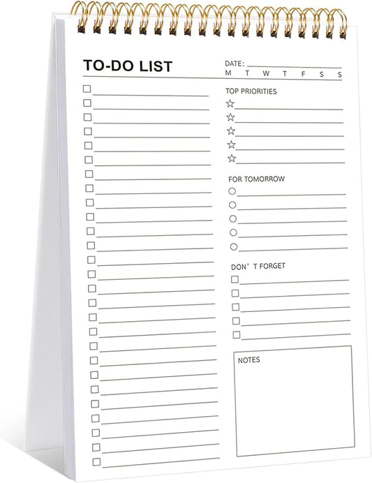 To Do List Notepad, 120 Pages 6.7x9.8" to Do List Notebook Undated Daily by Thboxes