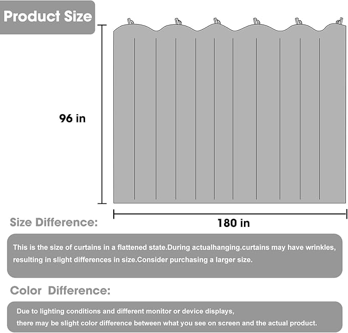 Cbsroro Room Divider Blackout Curtain Track Curtains Wall Dividers Panels Screen - Image 6