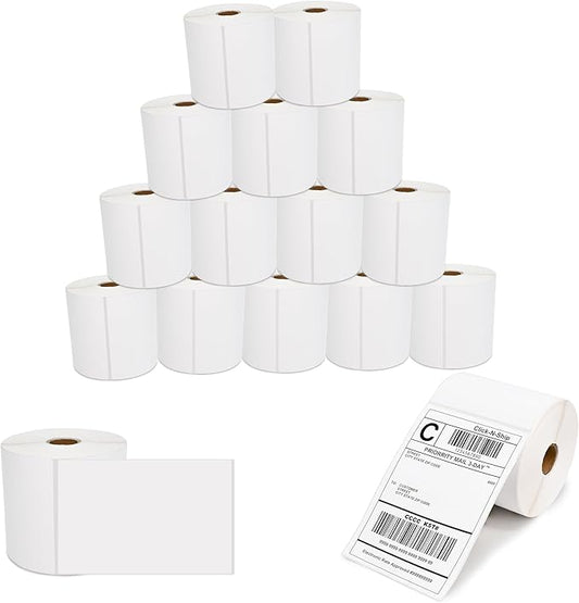 L LIKED 16 Rolls 4" x 6" Direct Blank Thermal Shipping Labels by LLIKED