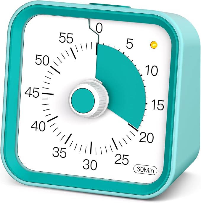 Visual Timer for Kids with Pause Function, 60 Minute Countdown Timer for Kids by InfPokidCuteVisualTimer