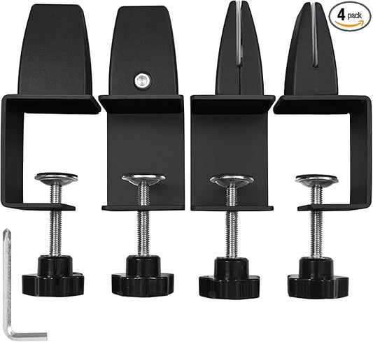 Heavy Duty Sneeze Guard Clamp For 0.1" to 1" Thick Panel, Desk Partition by Unknown