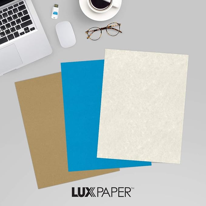 LUXPaper 8.5" x 11" Paper | Letter Size | Cream Parchment | 60lb. Text | 50 Qty - Image 9