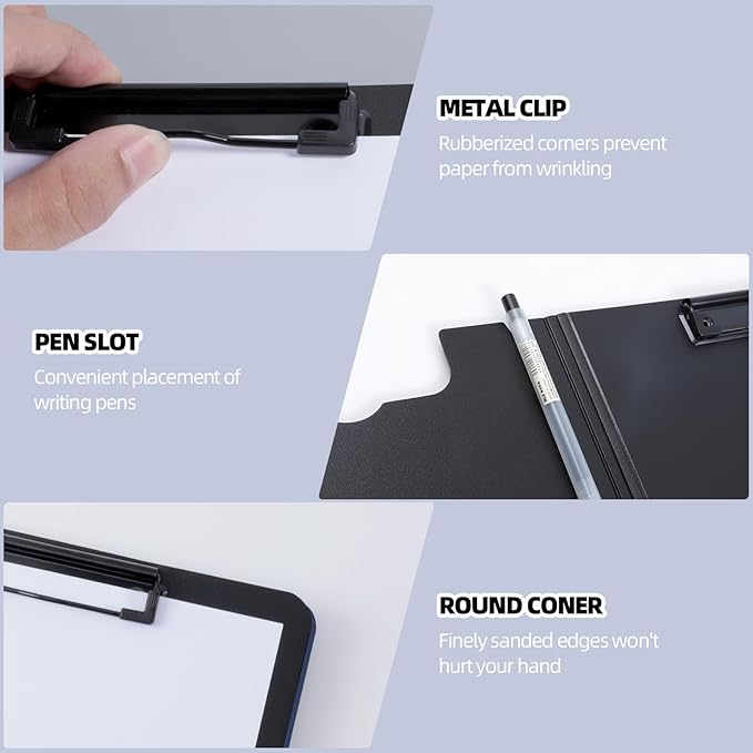FRETONBA Clipboard Folder, 360 Degree Foldable Binder Clipboards - Image 3