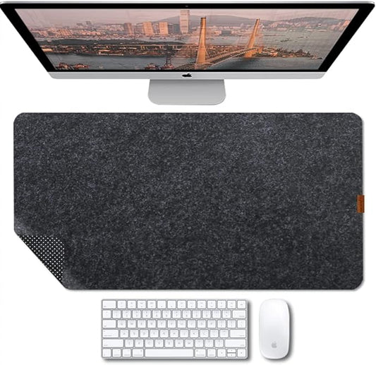Bright Stone Felt Desk Mat, Non-Slip Mouse Pad, 27.5"x11.8" Office Supplies by BRIGHTSTONE