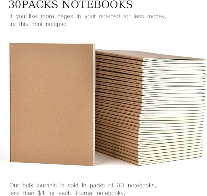 30 Pack A5 Blank Journal Notebook - Image 6