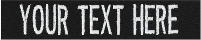 Custom Uniform Name Tapes Solid Colors. Black Fabric, 3.5 Inch Sew on by NORTHERNSAFARI
