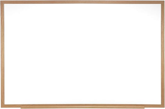Ghent 4 x 5 Porcelain Magnetic Whiteboard, Wood Frame, 1 Marker, 1 Eraser by Ghent