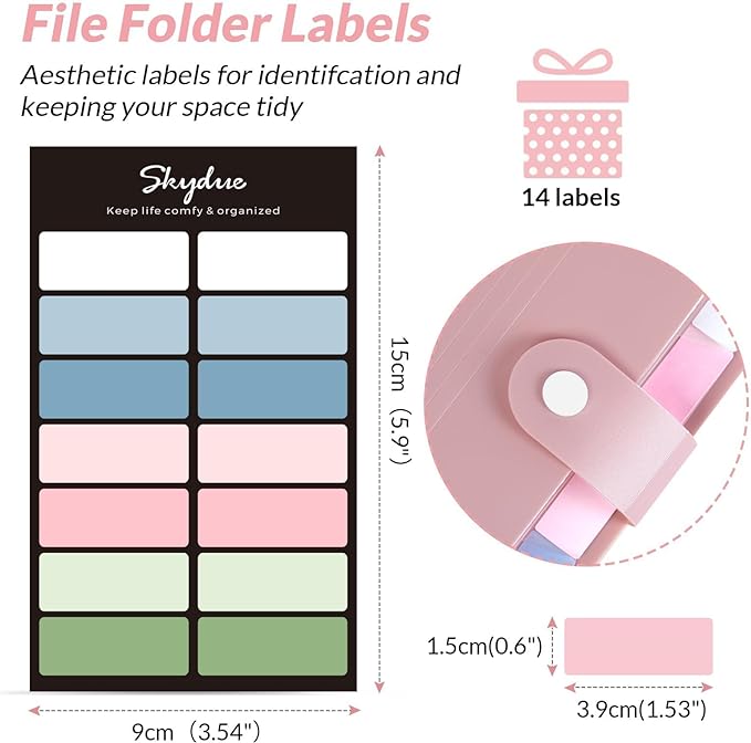 SKYDUE 8 Pockets Expanding File Folders, Accordion Folders, Portable Paper Bill - Image 5