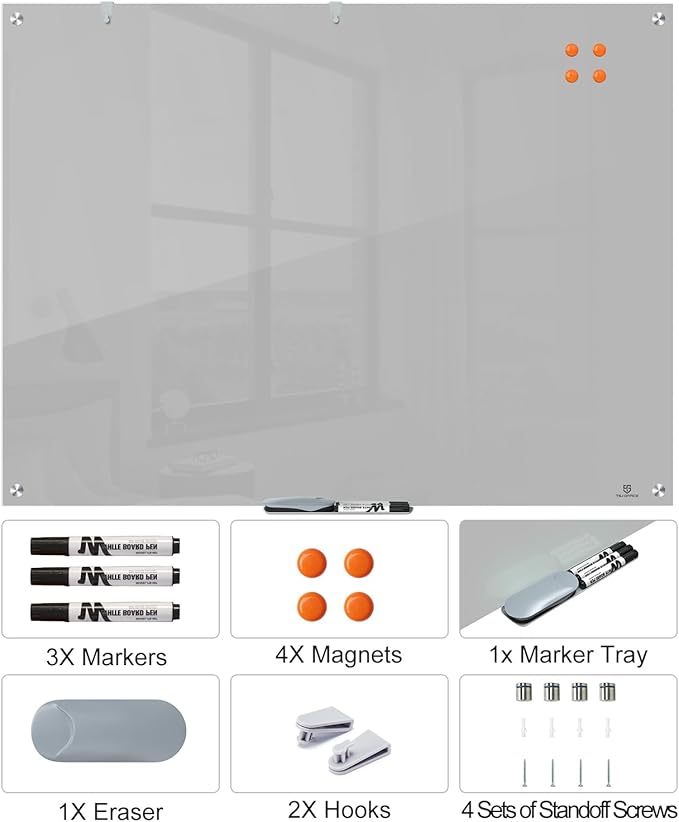 TSJ OFFICE Glass Dry-Erase Board - Image 2