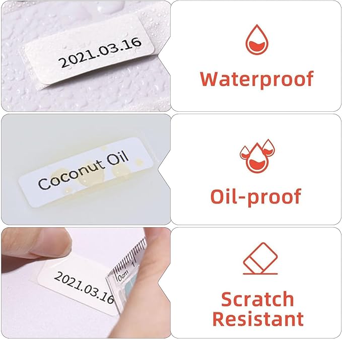 Risio Thermal Labels 1.57"x1.18", 220 Labels/Roll, Waterproof, Oil-Resistant - Image 4