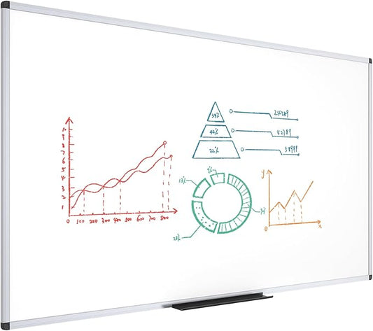 VIZ-PRO Dry Erase Board/Magnetic Whiteboard, 96 x 40 Inches, Large Wall Mounted by VIZ-PRO