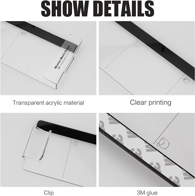 Office Desk Accessories 2pcs Multifunction Computer Monitor Memo Board - Image 4