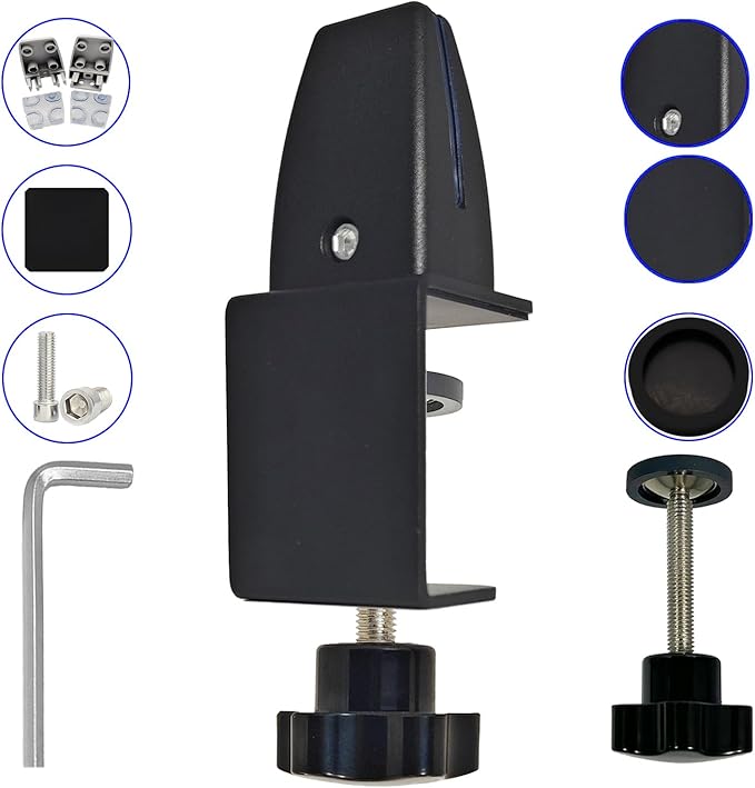 Jhanw Desk Divider Clamp For 1/8" To 0.51" Panel, Adjustable Desk Partition - Image 3