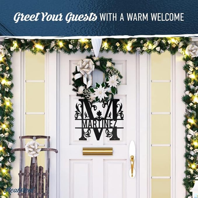 RealSteel Split Letter Name Monogram, Personalized Metal Sign, Custom Letter - Image 6