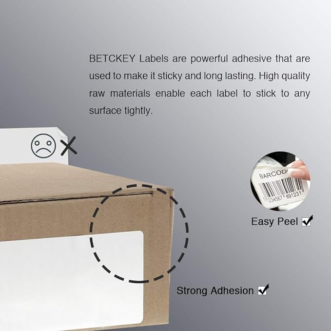 BETCKEY - 4" x 2" Barcode Shipping & Multipurpose Labels Compatible - Image 4