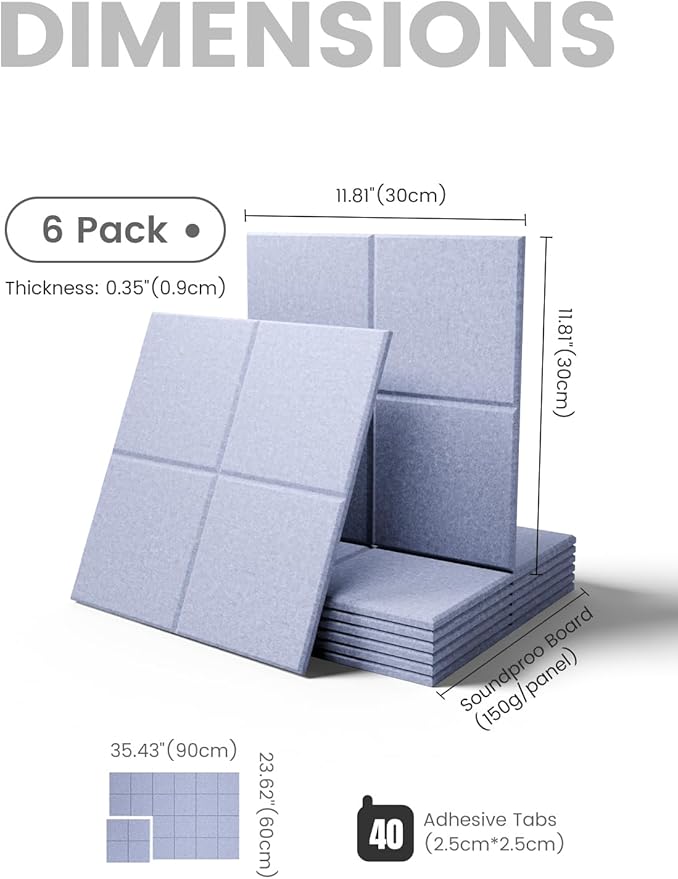 Fluxynara Large Felt Bulletin Board 36" x 24"Cork Board Alternative-6 Pack - Image 2