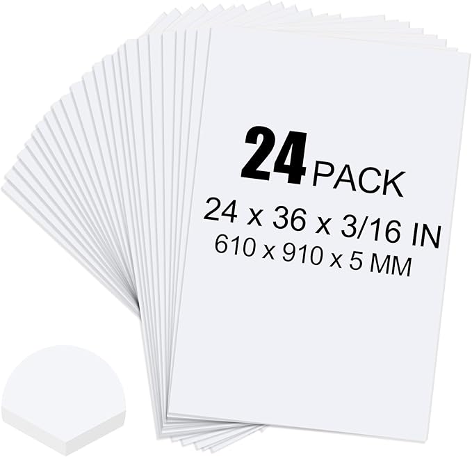 ToLanbbt 24 Pack White Foam Board, Displaying by ToLanbbt