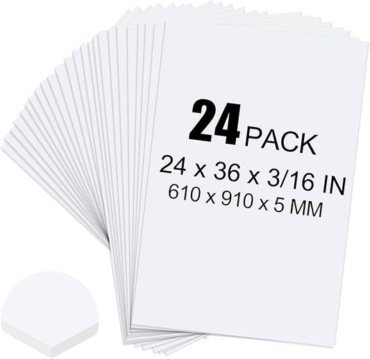 ToLanbbt 24 Pack White Foam Board, Displaying by ToLanbbt