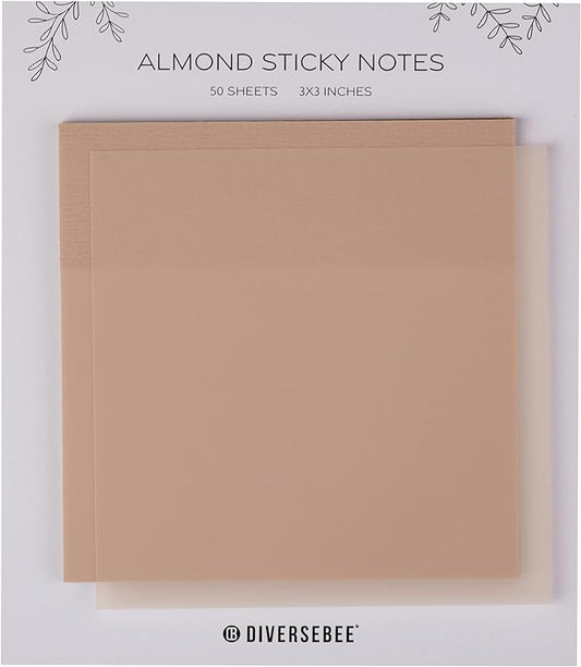 DiverseBee 50 Sheets Pastel Transparent Sticky Notes, 3x3” Clear Sticky Tabs by DiverseBee