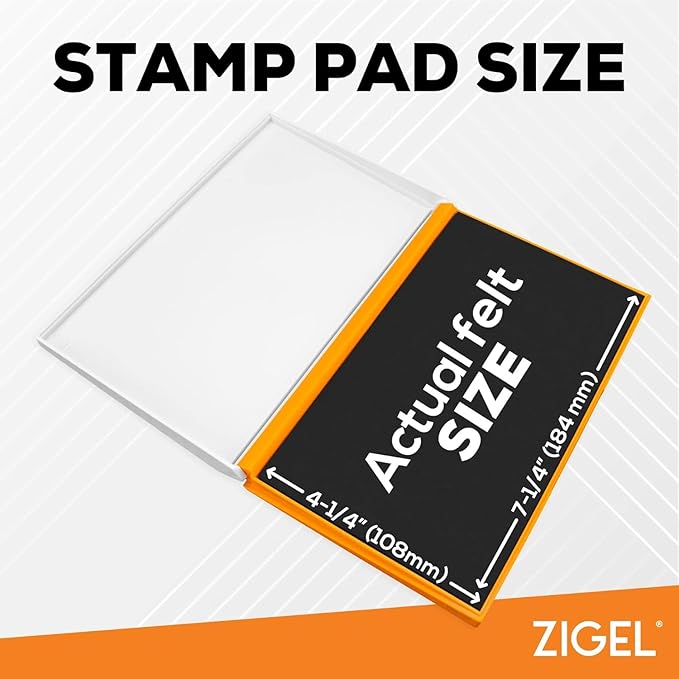 2 Pack Plastic Case Stamp Pad Large Size, Sky Blue Color - Image 4
