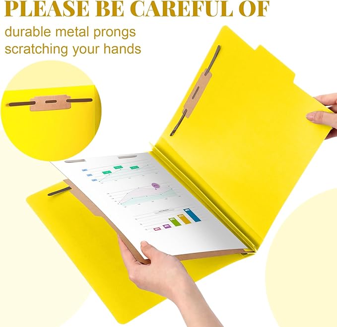 Skyygemm 72 Pcs Classification Folders Letter Size, 1 Divider Pressboard File - Image 4