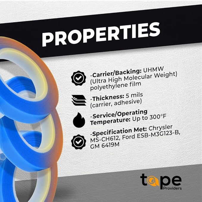 WOD SPT7A UHMW Polyethylene Transparent Film Slick Tape, 1/2 inch. x 36 yd. - Image 6