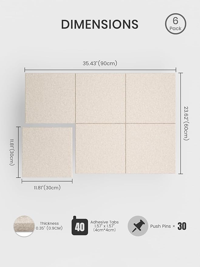 Bumusty Large Cork Board 36" x 24" Alternative - Image 2