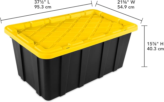 Sterilite 4-Pack Industrial Tote, Plastic Storage Container Bins - Image 3