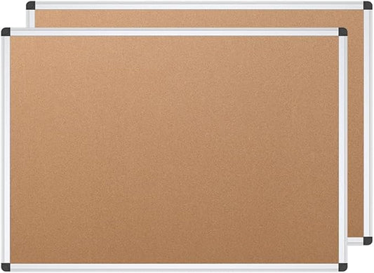 VIZ-PRO Cork Notice Board, 36 X 24 Inches by VIZ-PRO